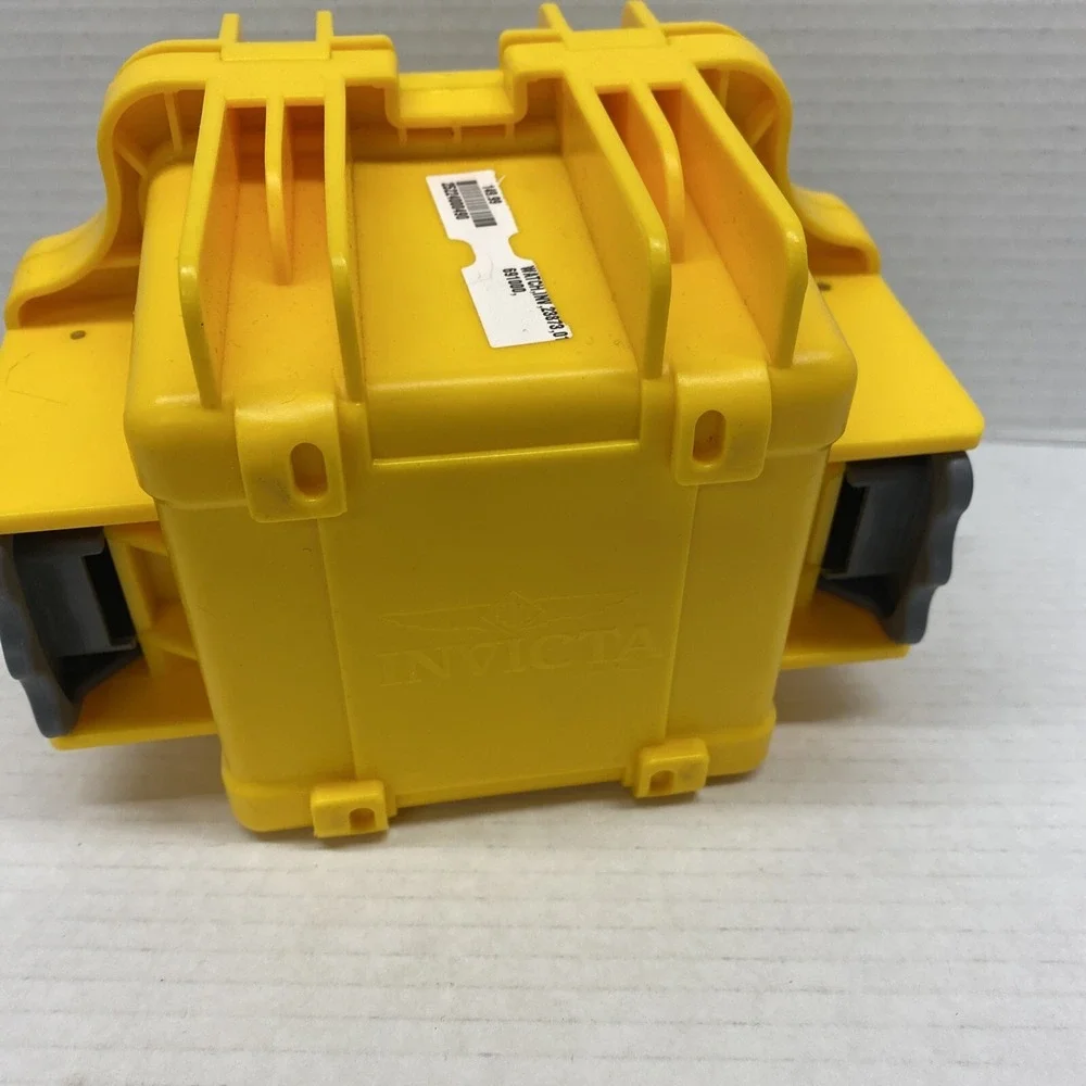 INVICTA Waterproof Heavy Duty Hard Plastic Watch Box Case Storage Yellow